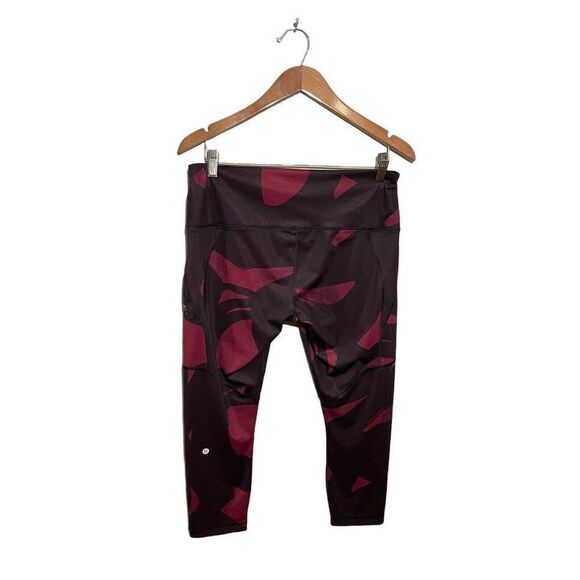 Lululemon All Sport Tights Dashing Spin Stroke All Sport Crop 10 Purple Back - Picture 5 of 7